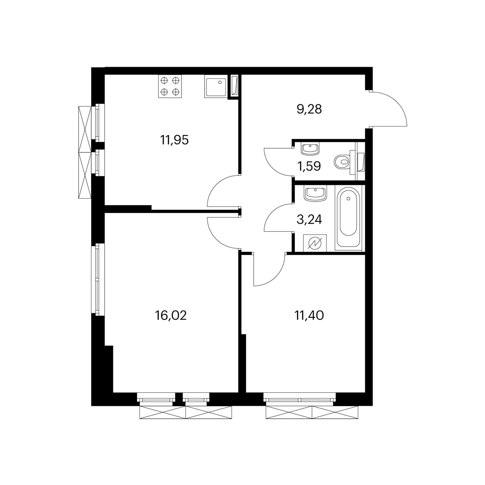 Планировка квартиры пик 2 комнаты