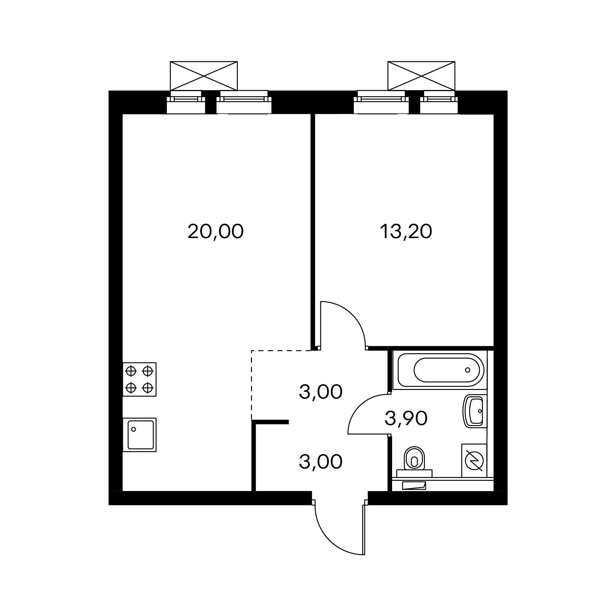 Планировки квартиры 43 кв