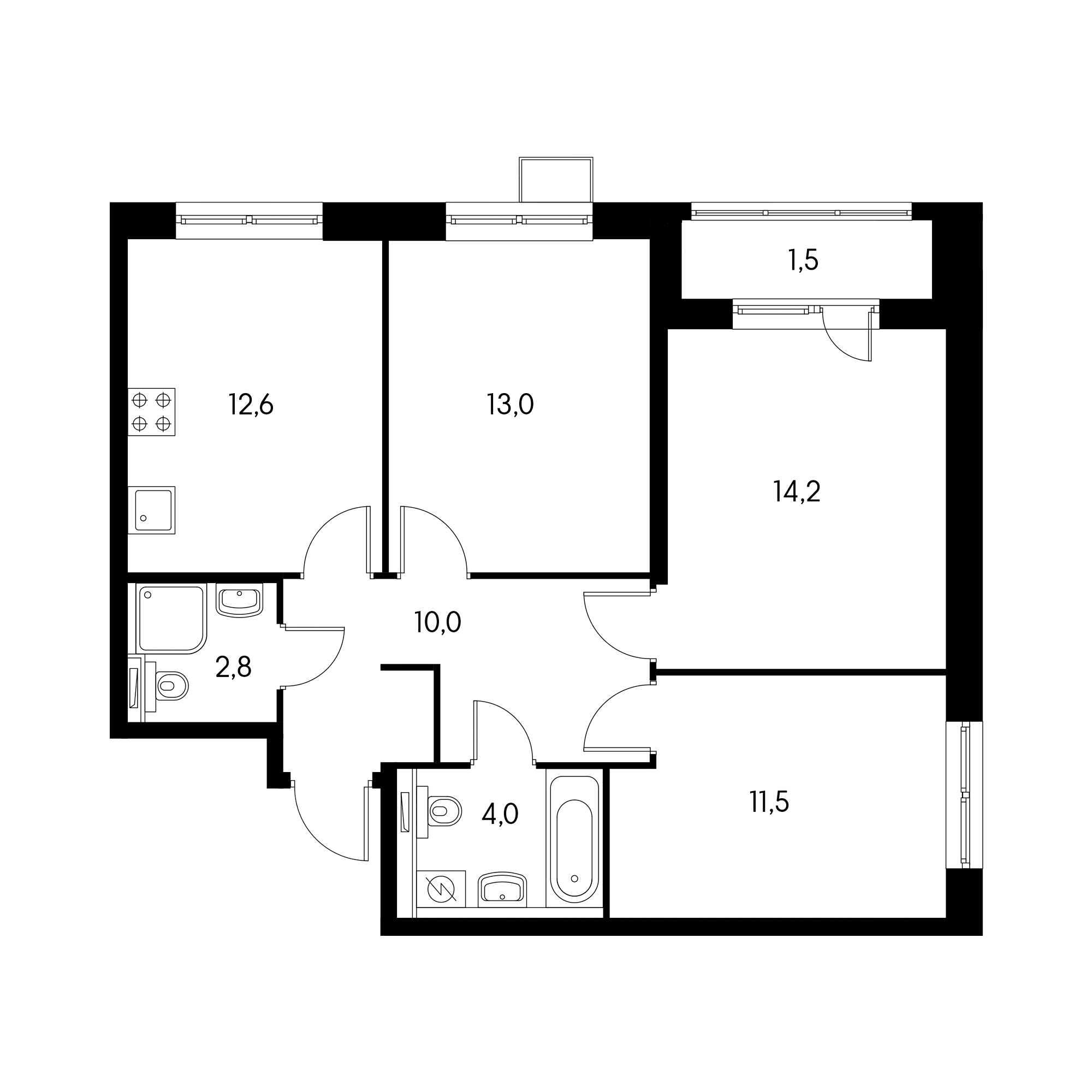 Планировка 3 х комнатной квартиры фото 21