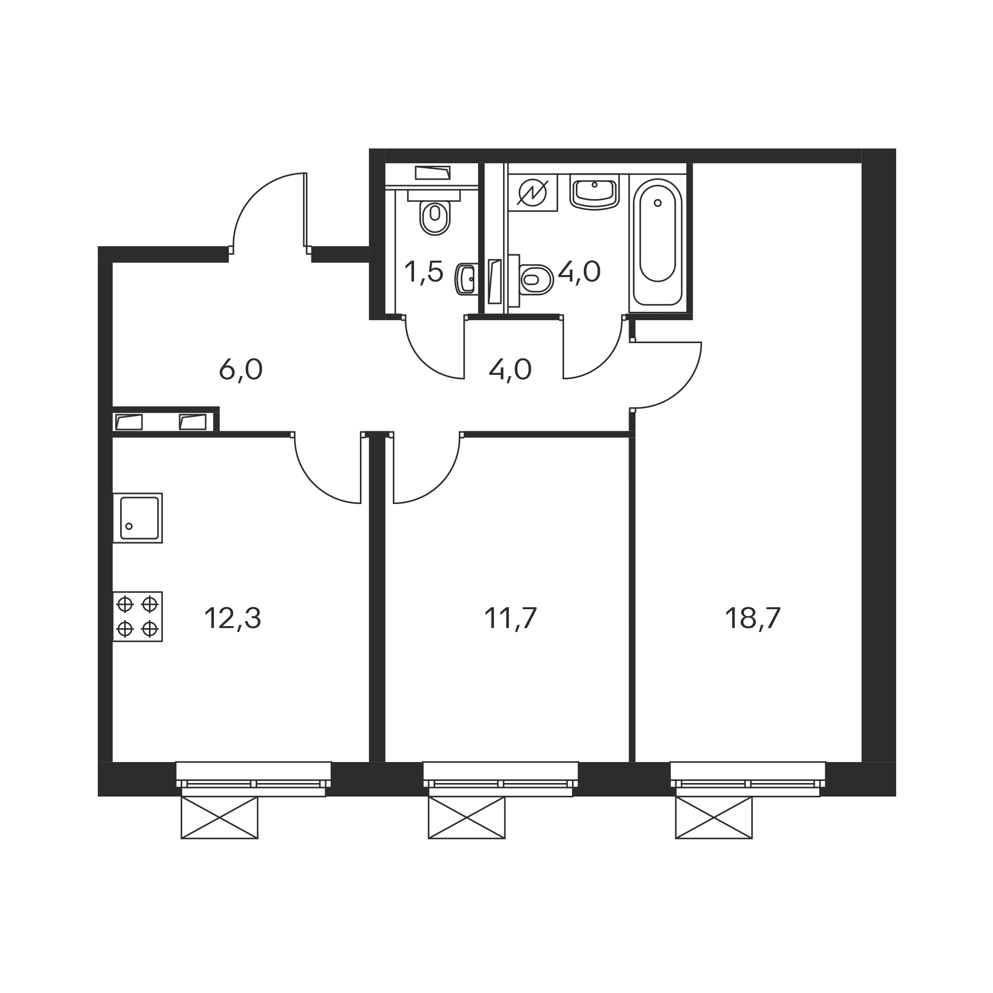 М2 квартиры в жк