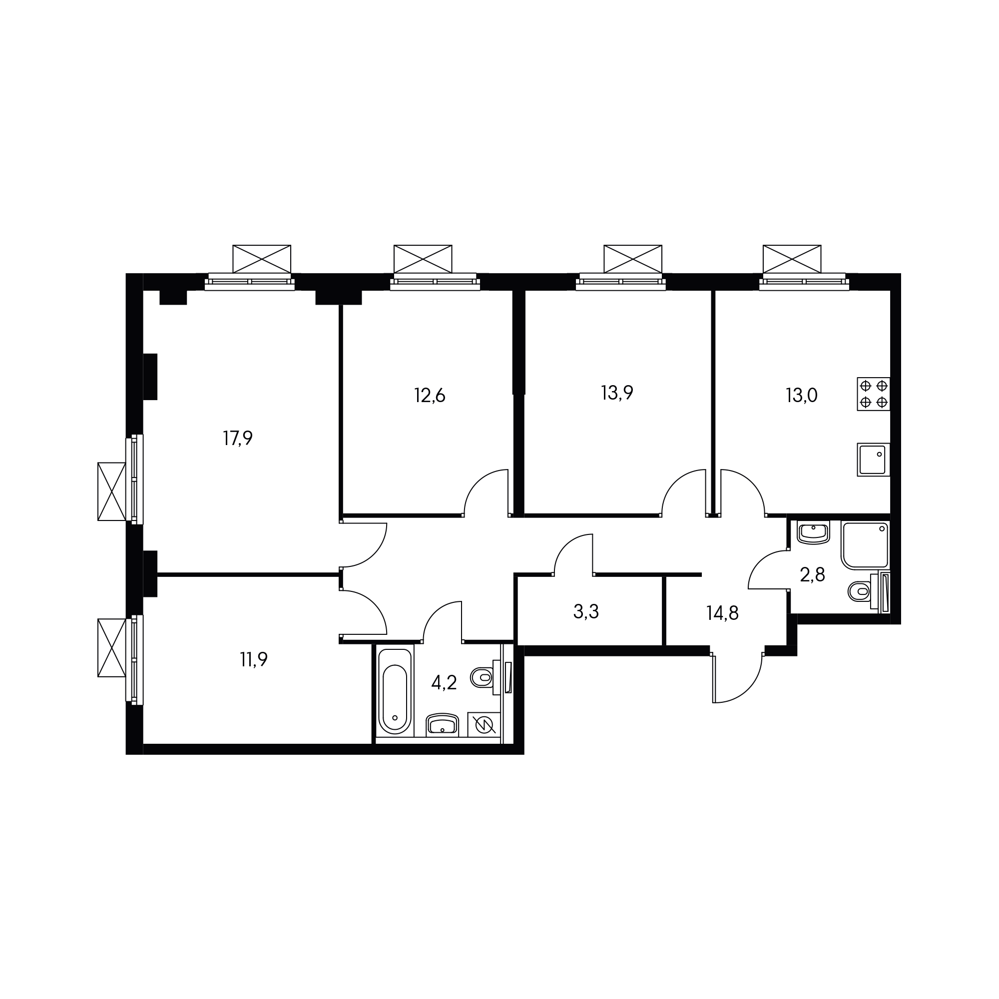 Планировка квартиры пик 2 комнаты